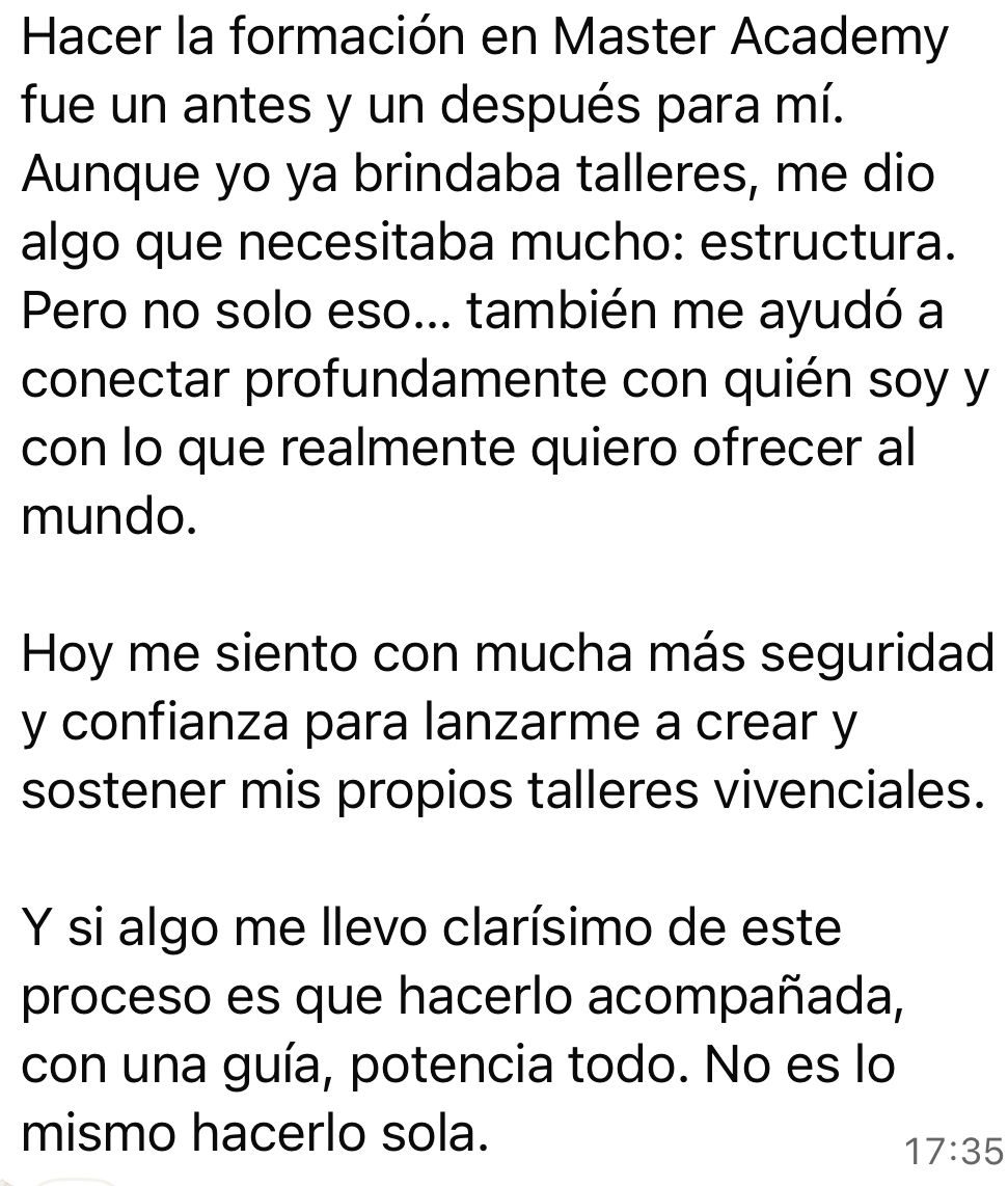 Captura de testimonio de una participante 3